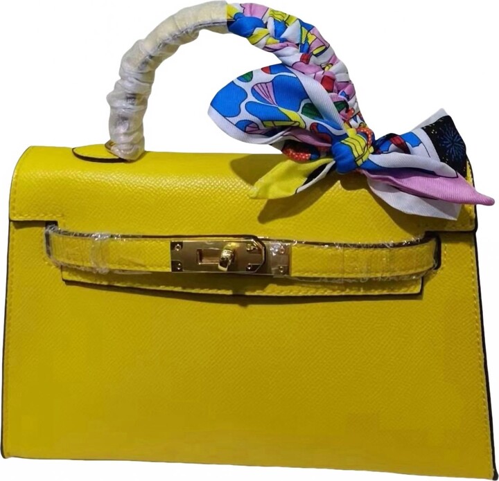 Glam Collections Glam Signature Mini Purse In Yellow