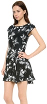 Thumbnail for your product : Halston Cap Sleeve Print Dress