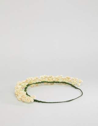 ASOS Design DESIGN Bridal Faux Gypsophila Floral Crown Headband