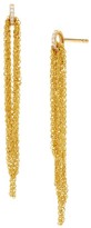 Thumbnail for your product : Celara 14K Yellow Gold & Diamond Multi-Chain Linear Earrings