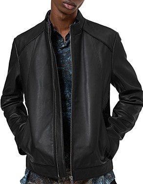 HUGO BOSS Lonas Slim Fit Leather Jacket - ShopStyle