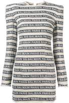 Thumbnail for your product : Balmain logo stripe mini dress