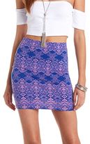 Thumbnail for your product : Charlotte Russe Tribal Print Bodycon Mini Skirt