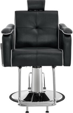 Inbox Zero Lody Heavy Duty Reclining Salon Chair Hydraulic Pump Swivel Barber Chair
