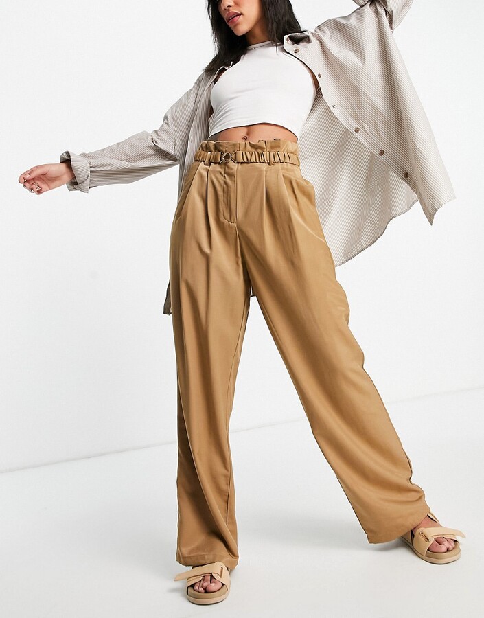 camel trouser suit