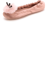 Thumbnail for your product : Kate Spade Camden Pom Pom Slippers