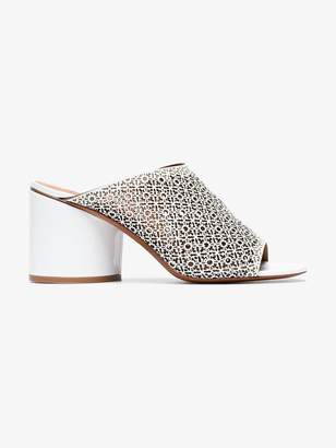 Cara Clergerie White 75 leather mules
