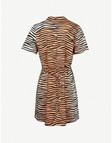 Thumbnail for your product : Obey Kitty tiger-print woven mini dress