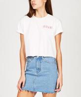Thumbnail for your product : Insight Stork Print Crop Short Sleeve T-shirt White