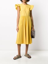 Thumbnail for your product : RED Valentino Open-Back Pleated Dress