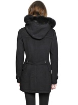 Thumbnail for your product : Burberry Blackwell Fox Fur & Wool Duffle Coat