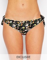 Thumbnail for your product : Wolfwhistle WOLF & WHISTLE Wolf and Whistle Frill Tie Side Ditsy Hipster Bikini Bottom