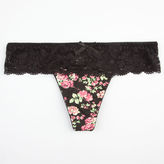 Thumbnail for your product : Floral Lace Trim Thong