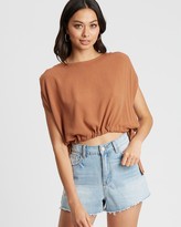 Thumbnail for your product : The Fated - Women's Brown Cropped tops - Soraya Blouse - Size 14 at The Iconic
