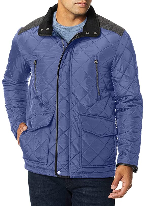 Cole Haan Men's Quilted Jacket with Corduroy Collar ShopStyle