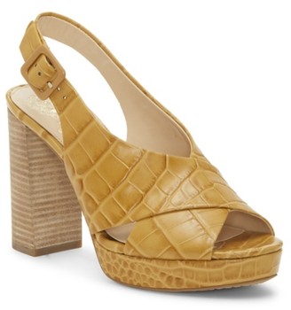 mustard closed toe heels