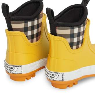 Burberry Kids Vintage Check Neoprene and Rubber Rain Boots