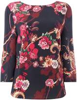 Thumbnail for your product : Oui Floral tie back blouse