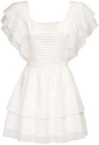 Thumbnail for your product : SIR the Label Caprice Ruffle Cotton & Linen Mini Dress