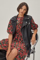 Thumbnail for your product : Nasty Gal Womens Faux Leather Sleeveless Biker Jacket