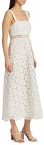 Thumbnail for your product : Zimmermann Bells Lace Eyelet Linen-Blend Midi Dress