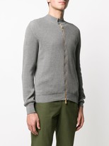 Thumbnail for your product : Eleventy Zip-Up Ribbed Cardigan