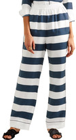 Thumbnail for your product : Dolce & Gabbana Striped Silk-twill High-rise Pants - White