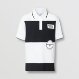 Thumbnail for your product : Burberry Logo Applique Striped Cotton Oversized Polo Shirt