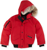 Thumbnail for your product : Canada Goose Rundle Bomber w/Detachable Fur Trim, Red, Youth XS-XL