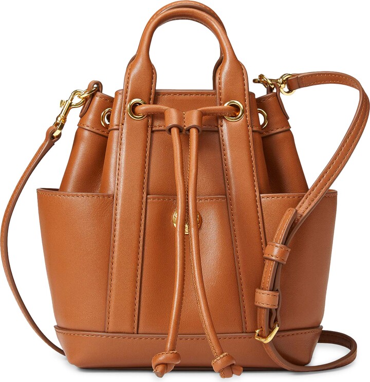 Veronica Beard Mini Goody Leather Bucket Bag