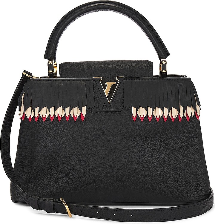 Louis Vuitton Capucines PM Handbag in Black