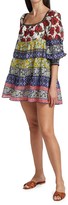 Thumbnail for your product : Alice + Olivia Rowen Print Smocked Tunic Dress