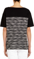 Thumbnail for your product : Jones New York Short Sleeve Mixed Media Boat Neck Top
