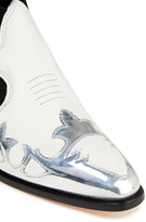 Thumbnail for your product : MSGM Metallic Patent And Smooth Leather Ankle Boots