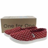 Thumbnail for your product : Toms white & red seasonal classics girls junior