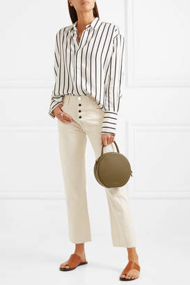Bassike Oversized Striped Poplin Shirt - White