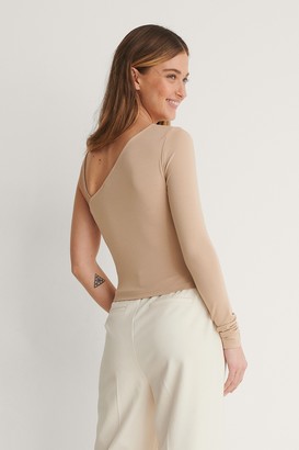 Curated Styles Side Draped One Arm Top