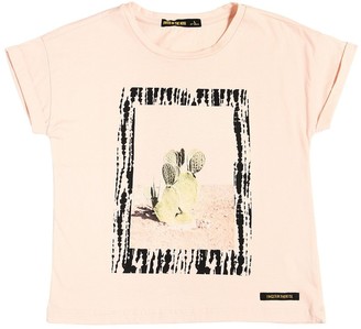 Finger In The Nose Cactus Print Cotton Jersey T-Shirt