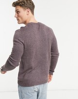 Thumbnail for your product : ASOS DESIGN knitted crew neck jumper in soft camel yarn
