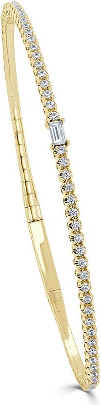 Sabrina Designs 14K 0.65 Ct. Tw. Diamond Baguette Bangle Bracelet