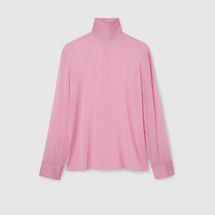 Silk stretch chiffon shirt