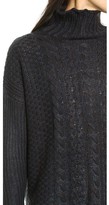Thumbnail for your product : Bop Basics High Low Cable Knit Turtleneck Sweater