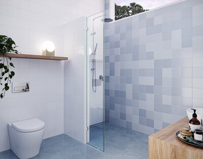 Glass Warehouse Vela 11 in. x 78 in. Fully Frameless Single Fixed Shower Panel