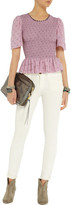 Thumbnail for your product : Isabel Marant Megan smocked printed silk top