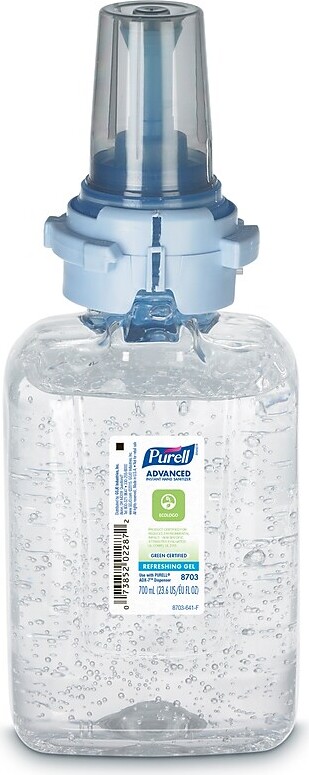PURELL Advanced Gel Hand Sanitizer Refill for ADX 7 Dispenser, 700 mL., 4/Carton (8703-04)