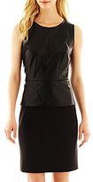 Thumbnail for your product : JCPenney Alyx® Faux-Leather Peplum Dress