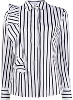 Thumbnail for your product : MSGM Striped Ruffle-Trimmed Shirt