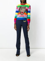 Thumbnail for your product : Gucci moth embroidered flared trousers