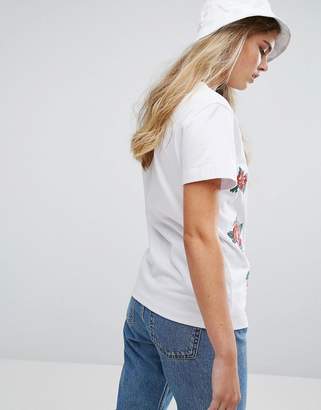 House of Holland X Lee T Shirt With Floral Embroidery