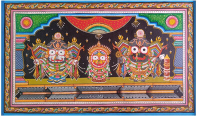 Exotic India Nagarjuna Incarnation - Lord Jagannath | Natural Colors On Canvas | By Sachikant